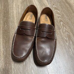 Born Men's Leather Boat Shoes, Size 13, Color Brown
